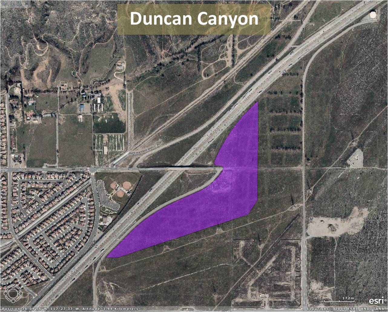 Duncan Canyon Project Map
