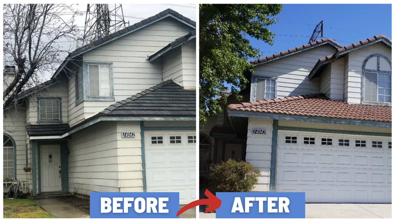 Before and After of house